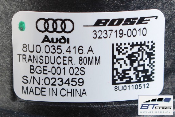 AUDI Q3, Q3 FL GŁOŚNIKI + WZMACNIACZ 8X0035223B  8X0035223D 8U0035382A 8X0035399B 8U0035416B 8U0035415B 8U0035416A BOSE 8U