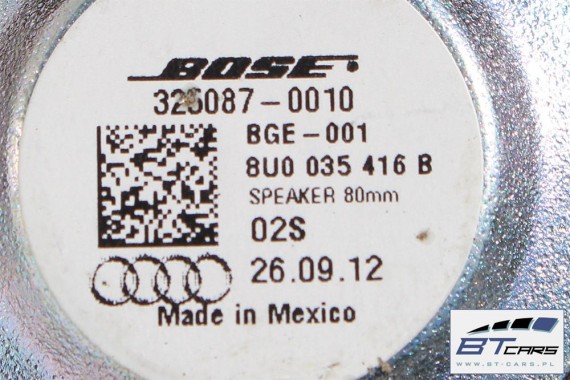 AUDI Q3, Q3 FL GŁOŚNIKI + WZMACNIACZ 8X0035223B  8X0035223D 8U0035382A 8X0035399B 8U0035416B 8U0035415B 8U0035416A BOSE 8U