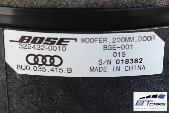 AUDI Q3, Q3 FL GŁOŚNIKI + WZMACNIACZ 8X0035223B  8X0035223D 8U0035382A 8X0035399B 8U0035416B 8U0035415B 8U0035416A BOSE 8U
