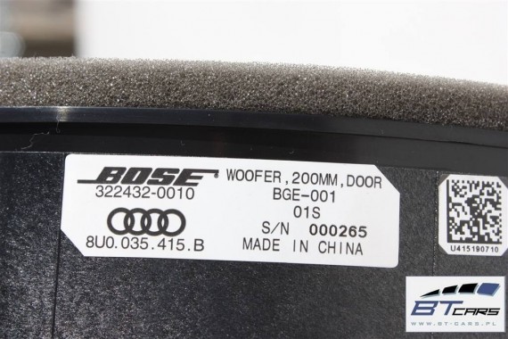 AUDI Q3, Q3 FL GŁOŚNIKI + WZMACNIACZ 8X0035223B  8X0035223D 8U0035382A 8X0035399B 8U0035416B 8U0035415B 8U0035416A BOSE 8U