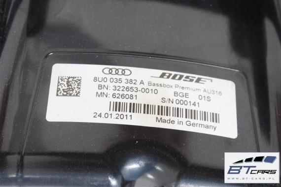 AUDI Q3, Q3 FL GŁOŚNIKI + WZMACNIACZ 8X0035223B  8X0035223D 8U0035382A 8X0035399B 8U0035416B 8U0035415B 8U0035416A BOSE 8U