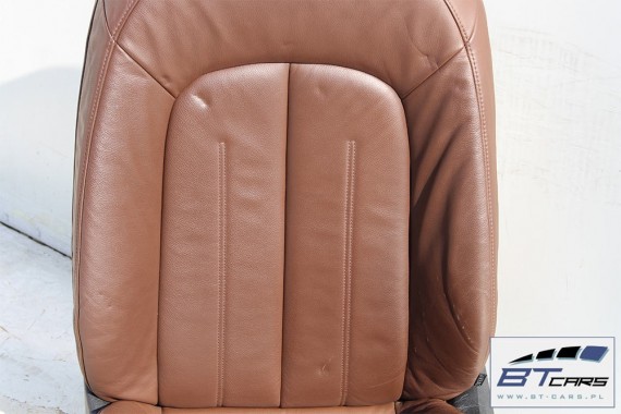 AUDI A7 FOTELE KOMPLET FOTELI siedzeń siedzenia fotel tapicerka 4G 4G8 skóra kolr brąz