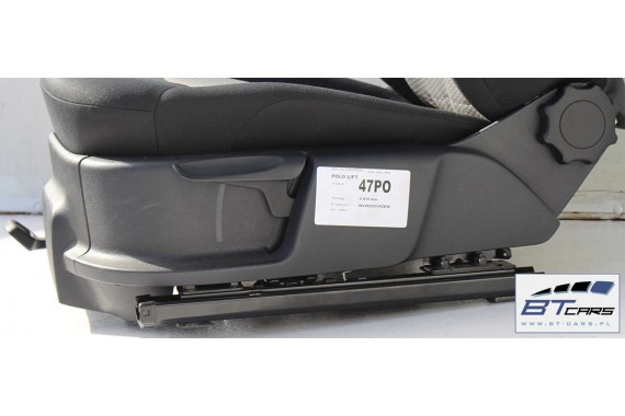 VW POLO FOTELE KOMPLET FOTELI siedzeń siedzenia tapicerka 6R 6R3 6R0 3-drzwiowy welur w kolorze czarno-szarym 6830 kilometrów