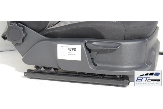 VW POLO FOTELE KOMPLET FOTELI siedzeń siedzenia tapicerka 6R 6R3 6R0 3-drzwiowy welur w kolorze czarno-szarym 6830 kilometrów