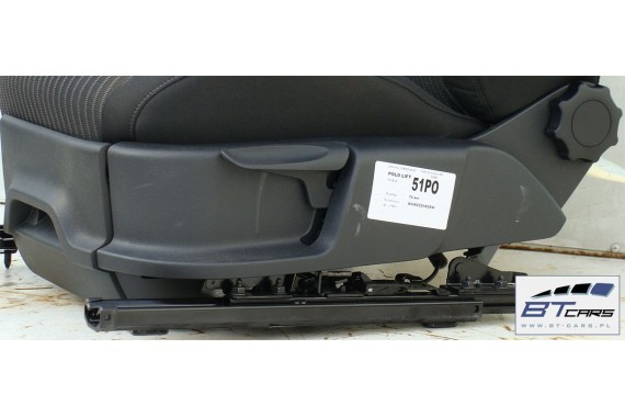 VW POLO FOTELE KOMPLET FOTELI siedzeń siedzenia tapicerka 6R 6R3 6R0 3-drzwiowy welur w kolorze czarnym 72 kilometry
