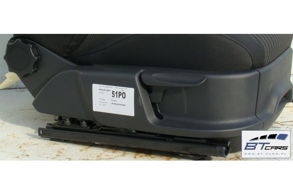 VW POLO FOTELE KOMPLET FOTELI siedzeń siedzenia tapicerka 6R 6R3 6R0 3-drzwiowy welur w kolorze czarnym 72 kilometry
