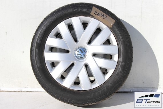 VW POLO FELGI STALOWE 15 OPONY LETNIE KOŁA felga 6R0601027D 6J*15H2 ET38 opona LATO Dunlop SP Sport 01 A 195/55/15 85H 6R, 6C