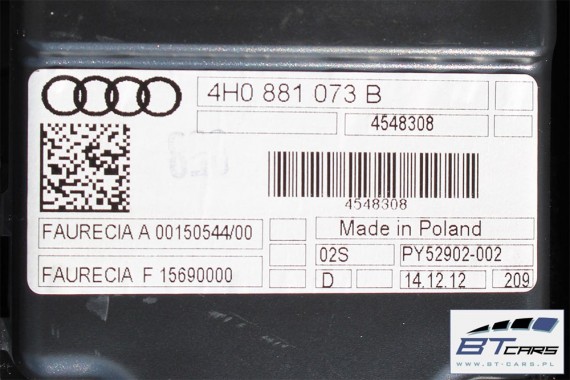 AUDI A8 FOTELE KOMPLET FOTELI siedzeń siedzenia tapicerka 4H D4 4H0 LIFT FL wentylowane