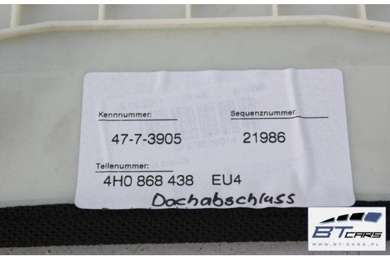 AUDI A8 SŁUPEK WYKONCZENIE PODSUFITKI 4H0868438 TAPICERKA poszycie górne D4 4H0 868 438 EU4 czerń 4H0868438 4H0868438 4H0868438