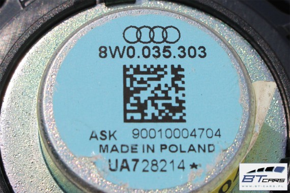AUDI A4 GŁOŚNIKI + WZMACNIACZ  8W0035223 BANG & OLUFSEN 8W głośnik nagłośnienie 8W0035303 8W5035399A 8W5035411A 8W5035297