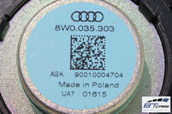 AUDI A4 GŁOŚNIKI + WZMACNIACZ  8W0035223 BANG & OLUFSEN 8W głośnik nagłośnienie 8W0035303 8W5035399A 8W5035411A 8W5035297
