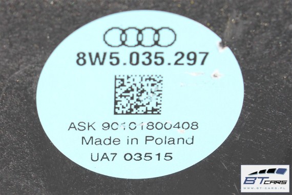 AUDI A4 GŁOŚNIKI + WZMACNIACZ  8W0035223 BANG & OLUFSEN 8W głośnik nagłośnienie 8W0035303 8W5035399A 8W5035411A 8W5035297