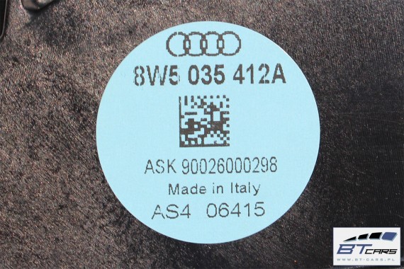 AUDI A4 GŁOŚNIKI + WZMACNIACZ  8W0035223 BANG & OLUFSEN 8W głośnik nagłośnienie 8W0035303 8W5035399A 8W5035411A 8W5035297