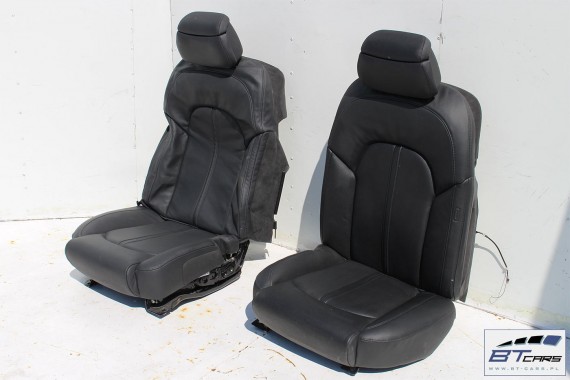 AUDI A8 D4 FOTELE FOTEL TYŁ TYLNE TAPICERKA kanapa tylna siedzisko 4H D4 2010-2017 czarne kolor czarny tapicerka