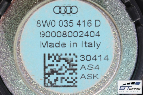 AUDI A4 GŁOŚNIKI + WZMACNIACZ BANG OLUFSEN 8W0 035 223 8W0035223 KOMPLET 8W ZESTAW GLOŚNIKÓW ZE WZMACNIACZEM 8W0035416D