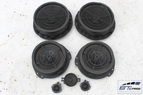 AUDI A4 GŁOŚNIKI NAGŁOŚNIENIE KOMPLET 8S0035411 8W0035415 8W5035399 4M0035454A ZESTAW GŁOŚNIKÓW