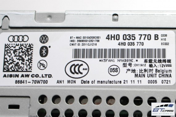 AUDI A8 CZYTNIK MMI 4H0035770B 4H0035770 MID 3G+ KARTY CD SD SIM HIGH navi MULTIMEDIA 4H0035770B 4H0035770 4H0035770B 4H0035770