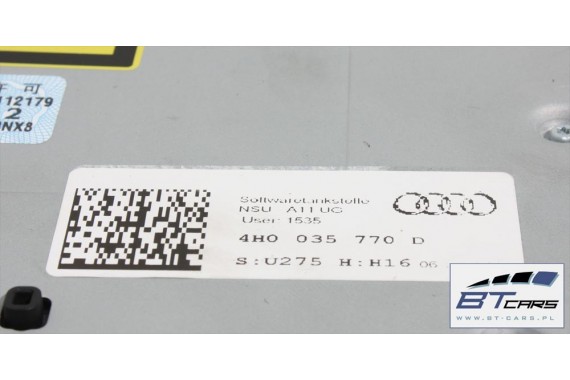 AUDI A8 CZYTNIK MMI 4H0035770B 4H0035770 MID 3G+ KARTY CD SD SIM HIGH navi MULTIMEDIA 4H0035770B 4H0035770 4H0035770B 4H0035770