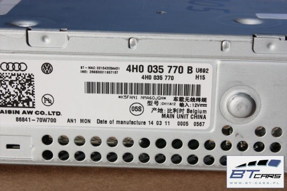 AUDI A8 CZYTNIK MMI 4H0035770B 4H0035770 MID 3G+ KARTY CD SD SIM HIGH navi MULTIMEDIA 4H0035770B 4H0035770 4H0035770B 4H0035770