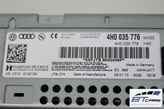 AUDI A8 TV CZYTNIK PANEL MMI MONITORY 4H0035776 4H0919607 4H0919709C monitor ekran lcd 4H0 035 776 4H ZESTAW 4H0035776 4H0919607