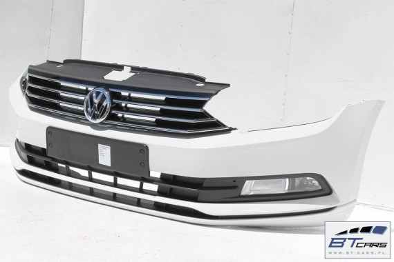 VW PASSAT B8 KOMPLETNY PRZÓD maska błotniki zderzak pas przedni lampy wzmocnienie błotnik lampa LC9A - biały (pure white) 3G