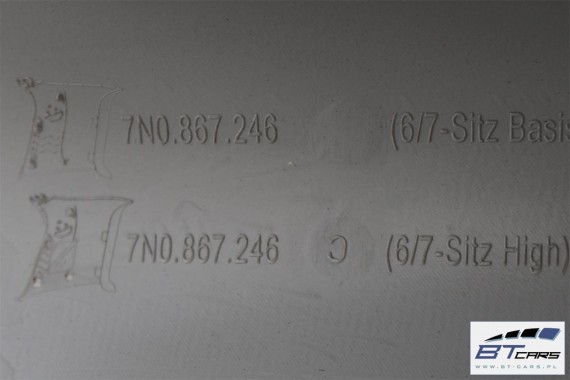 VW SHARAN SŁUPEK D POSZYCIE 7N0867245C 7N08672246C 7N0 867 245 C 7N0 867 246 C 7N0 867 245 7N0 867 246 górne podsufitki l+p