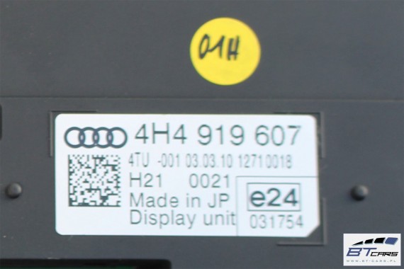 AUDI A8 LONG TV CZYTNIK PANEL MMI MONITORY 4H0035776C 4H4919607 4H0919709C monitor ekran lcd 4H0035776C 4H4919607 d4 4H4919607