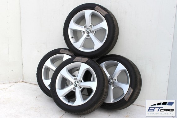 VW GOLF 7 VII SPORTSVAN FELGI 17 cali OPONY LATO KOŁA felga 5G0601025AR 7,5J*17H2 ET49 opona Dunlop Sport Maxx RT 225/45/17 91W