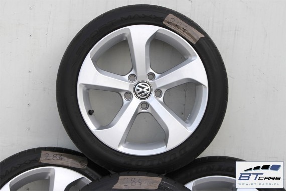 VW GOLF 7 VII SPORTSVAN FELGI 17 cali OPONY LATO KOŁA felga 5G0601025AR 7,5J*17H2 ET49 opona Dunlop Sport Maxx RT 225/45/17 91W