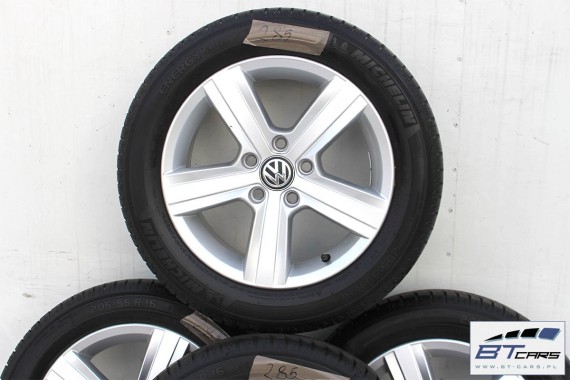 VW GOLF 7 VII SPORTSVAN  FELGI 16 OPONY LATO KOŁA felga 5G0601025A 6,5J*16H2 ET46 opona Michelin Energy Saver 205/55/16 91V