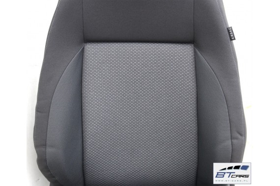VW POLO FOTELE KOMPLET FOTELI siedzeń siedzenia tapicerka 6C 6C4 6C0 5-drzwiowy welur w kolorze czarno-szarym LIFT FL