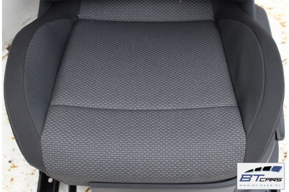 VW POLO FOTELE KOMPLET FOTELI siedzeń siedzenia tapicerka 6C 6C4 6C0 5-drzwiowy welur w kolorze czarno-szarym LIFT FL