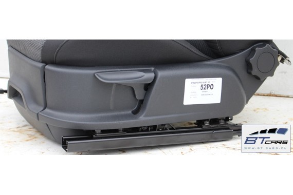 VW POLO FOTELE KOMPLET FOTELI siedzeń siedzenia tapicerka 6C 6C4 6C0 5-drzwiowy welur w kolorze czarno-szarym LIFT FL