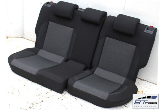VW POLO FOTELE KOMPLET FOTELI siedzeń siedzenia tapicerka 6C 6C4 6C0 5-drzwiowy welur w kolorze czarno-szarym LIFT FL