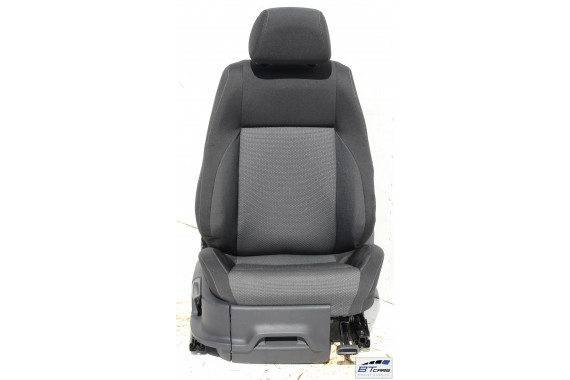 VW POLO FOTELE KOMPLET FOTELI siedzeń siedzenia tapicerka 6C 6C4 6C0 5-drzwiowy welur w kolorze czarno-szarym