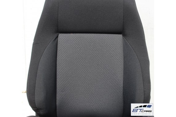 VW POLO FOTELE KOMPLET FOTELI siedzeń siedzenia tapicerka 6C 6C4 6C0 5-drzwiowy welur w kolorze czarno-szarym