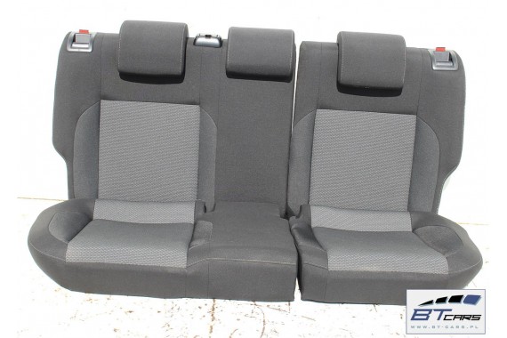 VW POLO FOTELE KOMPLET FOTELI siedzeń siedzenia tapicerka 6C 6C4 6C0 5-drzwiowy welur w kolorze czarno-szarym