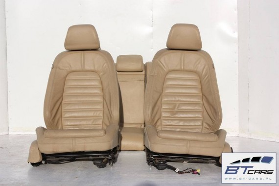 VW PASSAT B6 KOMBI FOTELE KOMPLET FOTELI siedzeń siedzenia fotel tapicerka 3C 3C9 skóra kolor beżowe - banan VARIANT
