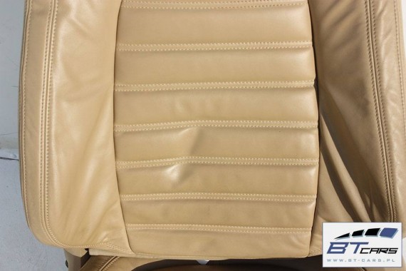 VW PASSAT B6 KOMBI FOTELE KOMPLET FOTELI siedzeń siedzenia fotel tapicerka 3C 3C9 skóra kolor beżowe - banan VARIANT