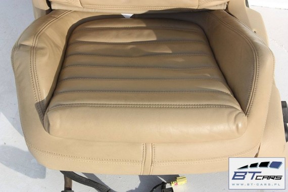 VW PASSAT B6 KOMBI FOTELE KOMPLET FOTELI siedzeń siedzenia fotel tapicerka 3C 3C9 skóra kolor beżowe - banan VARIANT