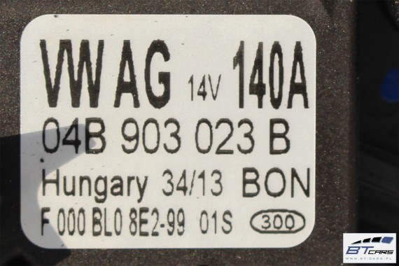VW POLO SEAT ALTERNATOR 1.4 TDi 04B903023B 04B903023BX 04B 903 023 B 140A 14V