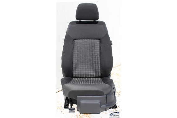 VW POLO FOTELE KOMPLET FOTELI siedzeń siedzenia tapicerka 6C 6C4 6C0 5-drzwiowy welur w kolorze czarno-szarym