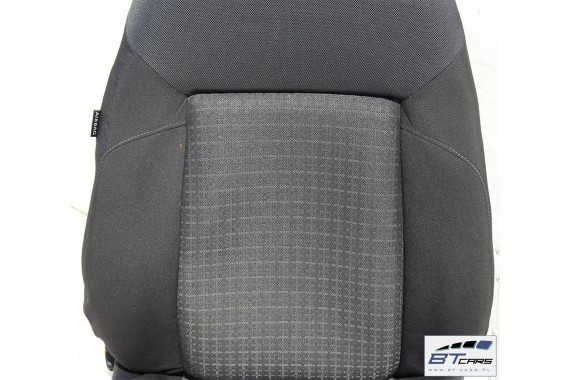 VW POLO FOTELE KOMPLET FOTELI siedzeń siedzenia tapicerka 6C 6C4 6C0 5-drzwiowy welur w kolorze czarno-szarym