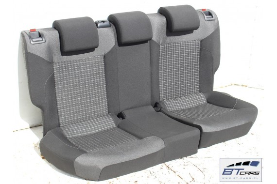 VW POLO FOTELE KOMPLET FOTELI siedzeń siedzenia tapicerka 6C 6C4 6C0 5-drzwiowy welur w kolorze czarno-szarym