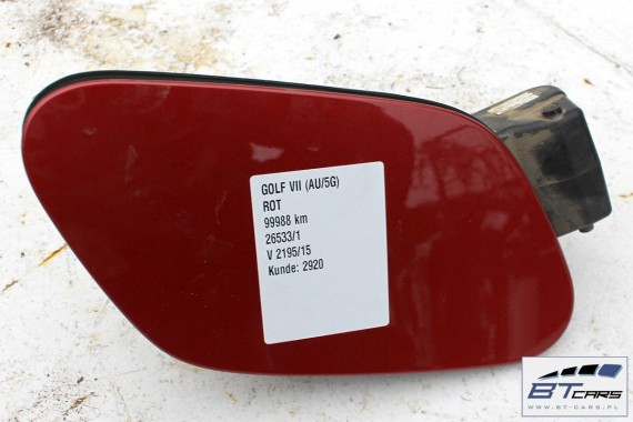 VW GOLF 7 VII KLAPKA WLEWU PALIWA 5G0809857 5G0 809 857 LA3X 5G Kolor: LA3X - czerwony (sunsetred metallic)