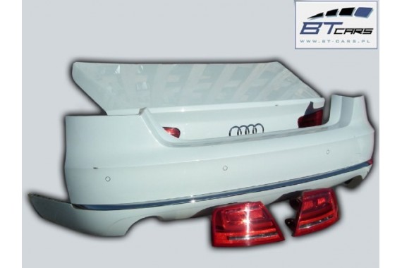 AUDI A8 LS9R 4H D4 TYŁ ZDERZAK tylny + KLAPA BAGAŻNIKA + LAMPY lampa Led 4H0 Kolor: 2Y 2Y2Y- biały (gletscher weiss) KOMPLETNY