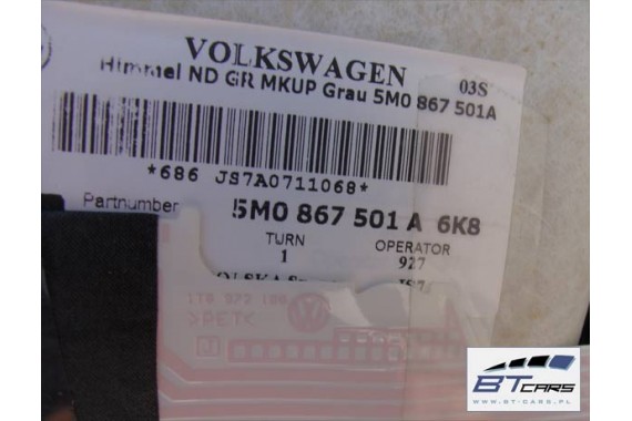 VW GOLF V VI PLUS PODSUFITKA SZARA 5M0867501N 6K8-  szary perlisty 5M0867501AK 5M0867501BC 5M0 867 501 N 5M0867501N 5M0867501N
