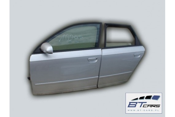 AUDI A4 KOMBI DRZWI PRAWE PRZÓD + TYŁ STRONA PRAWA przednie + tylne 2 sztuki 2005-2008 8E0 8E Avant Lake Silver Metallic LY7W 5B