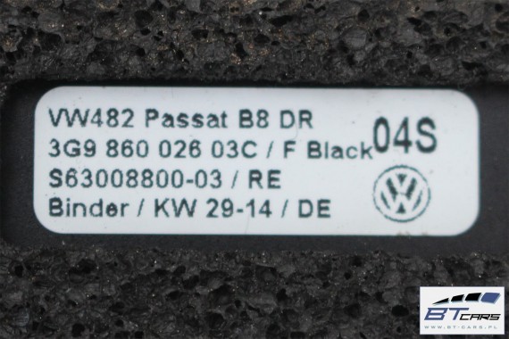 VW PASSAT B8 KOMBI RELINGI DACHOWE 3G9860025 3G9860026 3G9 860 025 3G9 860 026 Kolor: 03C - czarny reling dachowy 2 sztuki