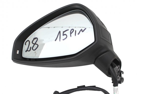 AUDI A4 8W LY9B LUSTERKO DRZWI LEWE 15 pin FOTO ELEKTRYCZNIE SKŁADANE kierowcy fotochrom asystent zmiany pasa ruchu 8W1857409 b9